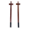 Sarah Petherick Red Wood Chopsticks & Rest / Set of 2 / Black Horn
