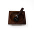Sarah Petherick Square Salt/Pepper Bowl & Miniature Oval Spoon / Rosewood *
