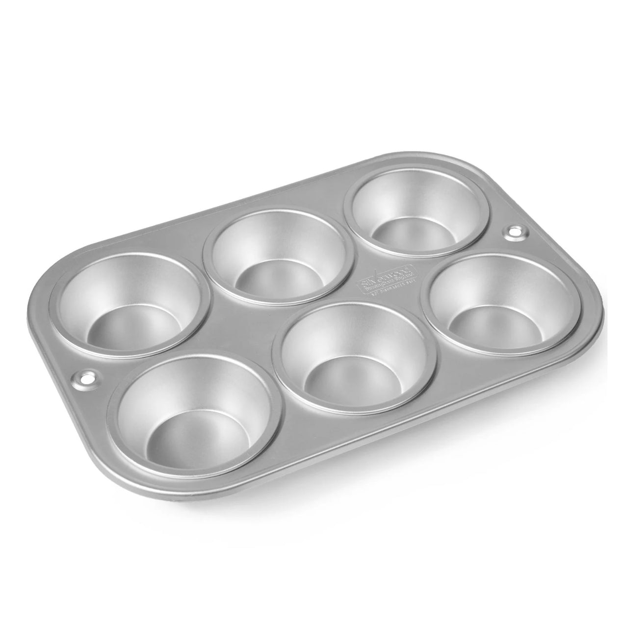 6-Cup Jumbo Popover & Muffin Pan - Non-Stick Carbon Steel Baking Tray 13.4x8.7 Inches