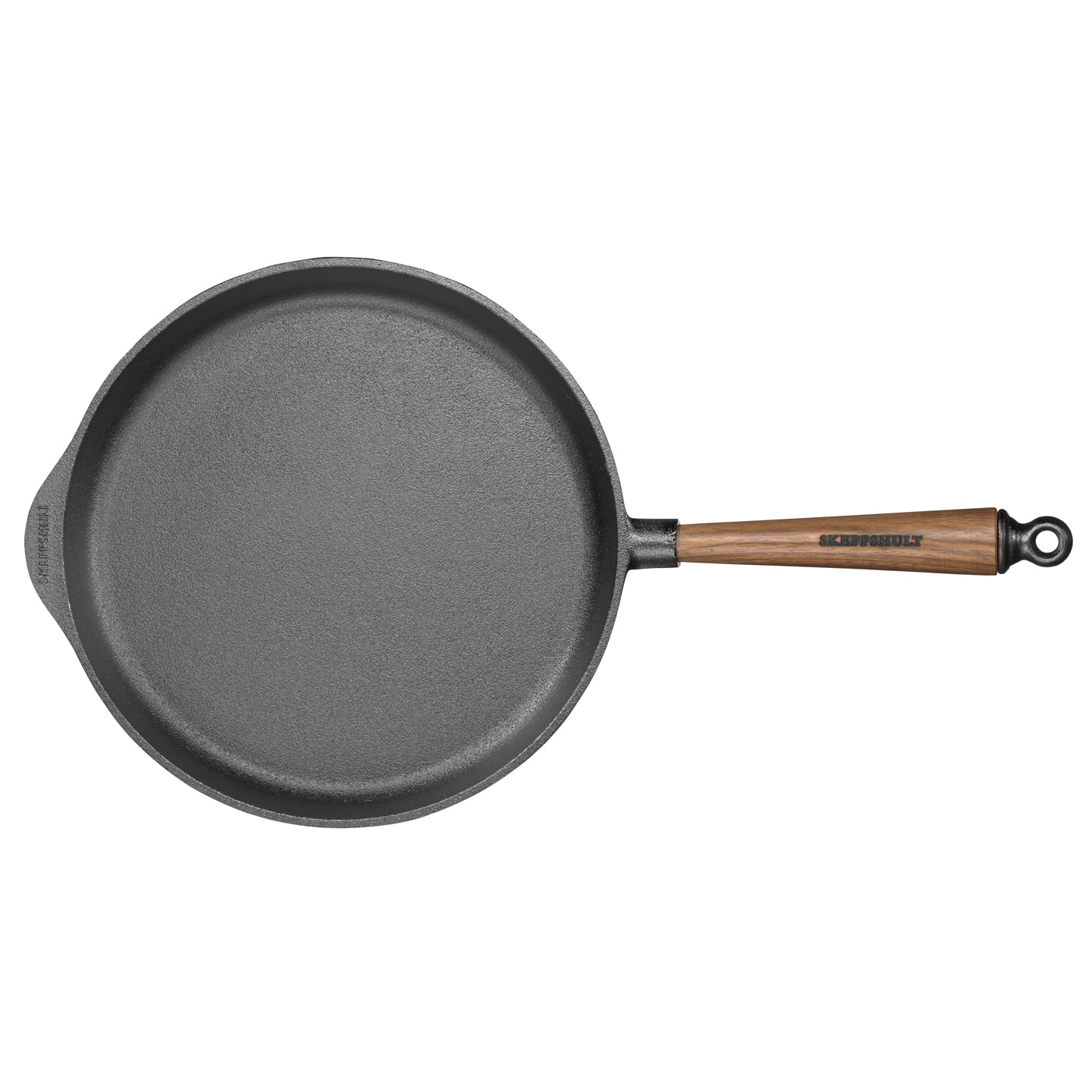 Skeppshult Cast Iron Deep Frying Pan with Walnut Handle