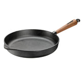 Skeppshult Cast Iron Deep Frying Pan with Walnut Handle