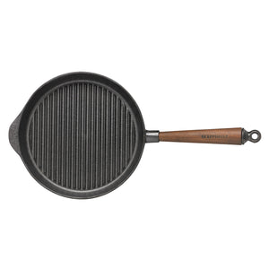 Skeppshult Cast Iron Grill Pan with Walnut Handle