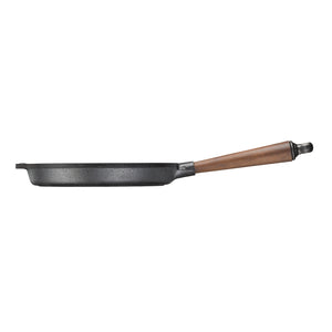 Skeppshult Cast Iron Grill Pan with Walnut Handle