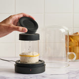 Sourhouse Goldie Sourdough Starter Warmer and Quart Jar Set / Black