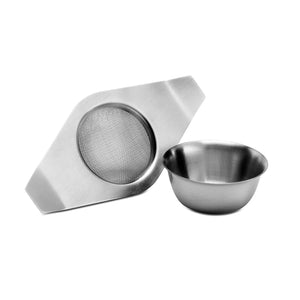 Stainless Steel Tea Strainer with Cup