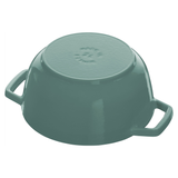 Staub Cast Iron Cocotte with Curved Base / Eucalyptus / 24cm