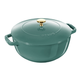Staub Cast Iron Cocotte with Curved Base / Eucalyptus / 24cm