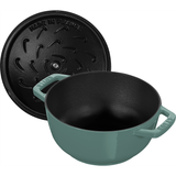 Staub Cast Iron Cocotte with Curved Base / Eucalyptus / 24cm