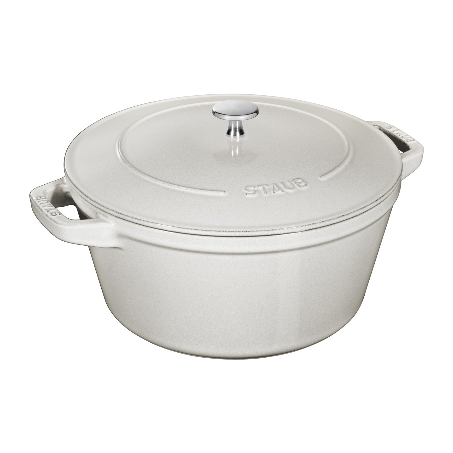 Staub Stackable 3 Piece Pot Set / White Truffle | Borough Kitchen