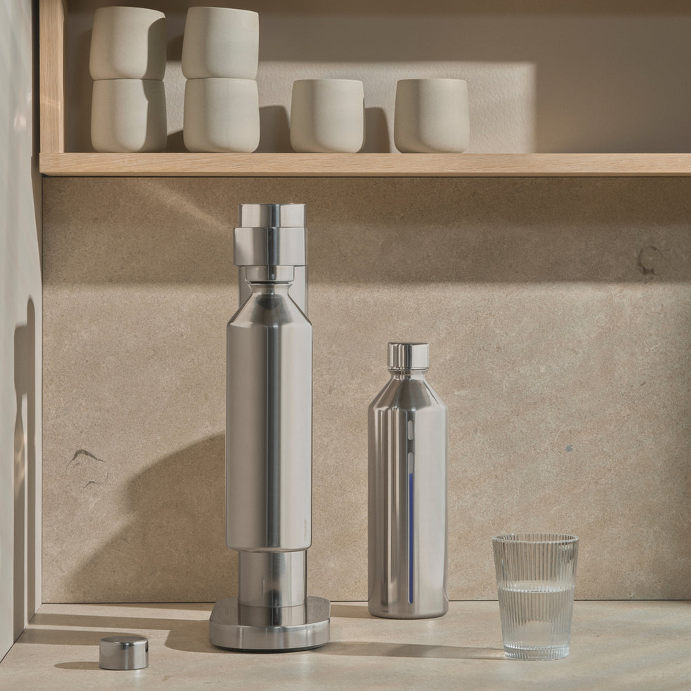 Stelton Brus Stainless Steel Carbonating Bottle