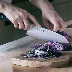 TOJIRO CLASSIC 5 Piece Knife Set / Santoku with Magnetic Knife Block / Oak