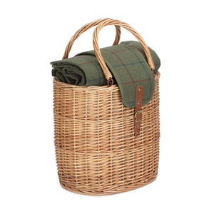 Willow Green Tweed Chiller Hamper Basket