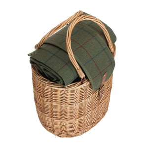 Willow Green Tweed Chiller Hamper Basket