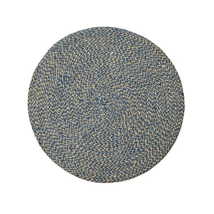 Round Jute Placemat Set of 4 / 27cm / Cornflower