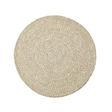 Round Jute Placemat Set of 4 / 27cm / Pearl White