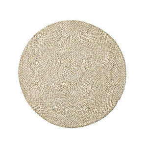 Round Jute Placemat Set of 4 / 27cm / Pearl White