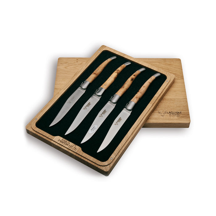 Laguiole en Aubrac Steak Knives Set of 4 / Juniper Handle