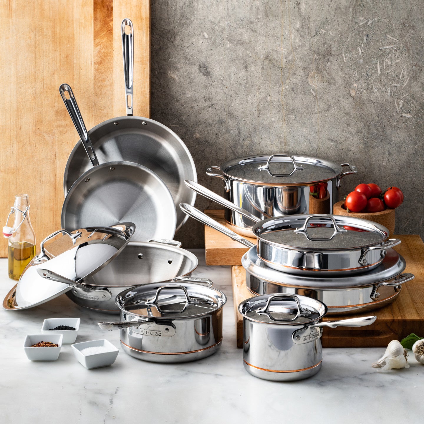 All Clad Copper Core 8 Piece Cookware Set