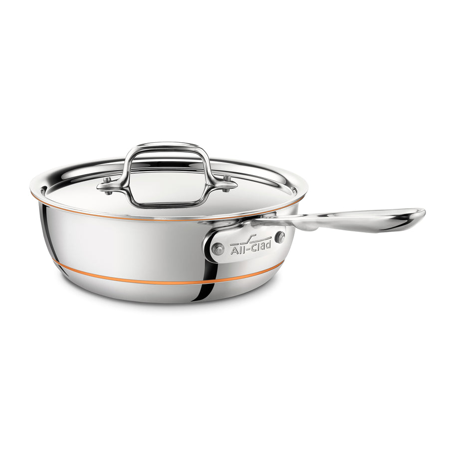 All-Clad Copper Core Curved Splayed Saute Pan with Lid 22cm / 2Qt
