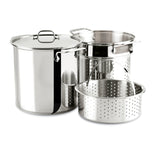 All-Clad Stainless Steel Stock Pot with Pasta and Steamer Insert