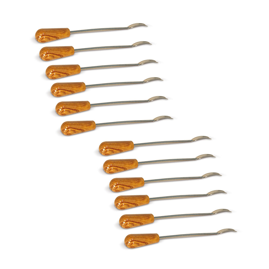 Olivewood Cocktail Forks Boxed / Set of 12