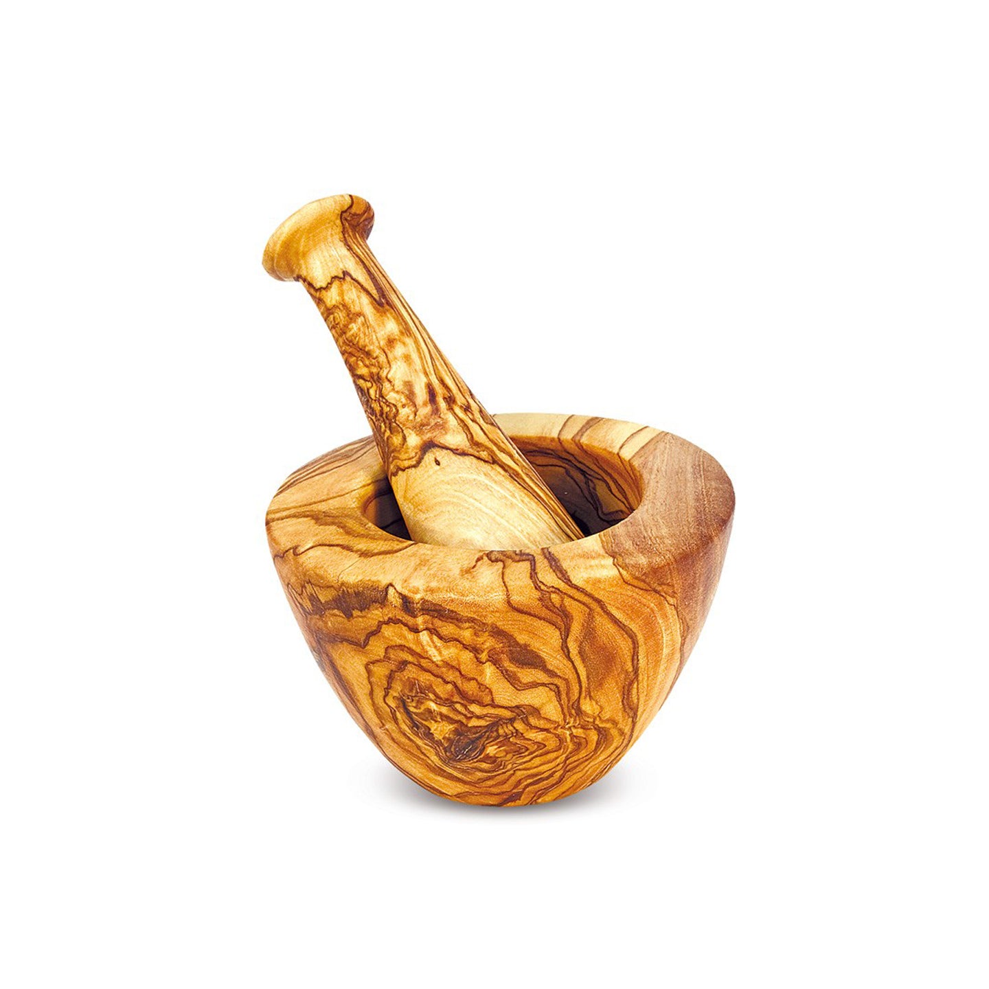 Olivewood Pestle & Mortar Flat Top / 13cm *