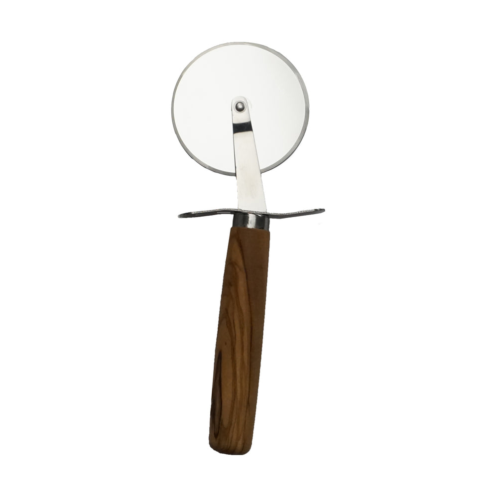Pizza Cutter with Olivewood Handle