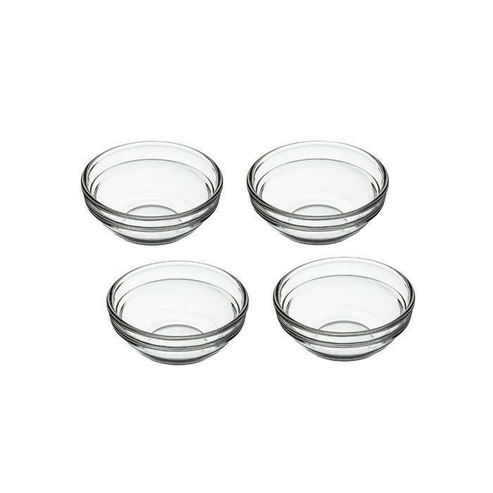 Basics Glass Pinch Bowl Pack 4