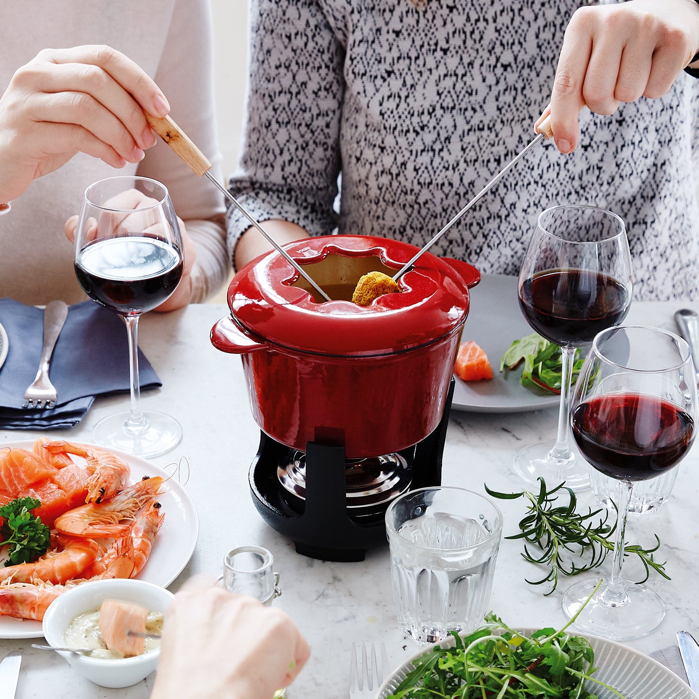 Beka Arome Cast Iron Fondue Set 15.5cm / Red