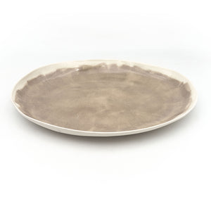 Bertozzi Brushed Oval Platter / Porcelain / 40x30cm / Grey *