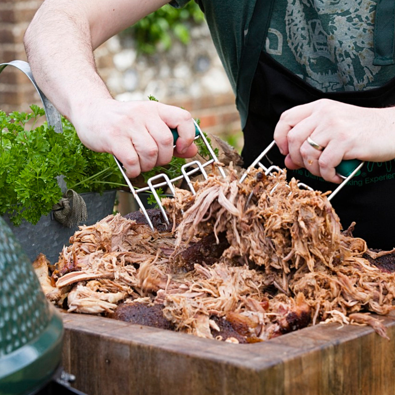 Big Green Egg Pulled Pork Meat Claws Borough Kitchen