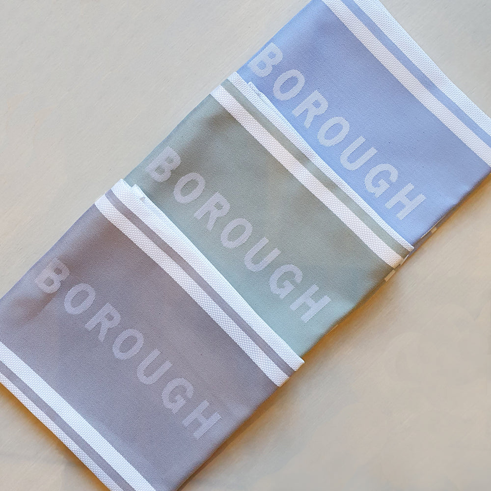 Borough Kitchen French Jacquard Tea Towel / Grey
