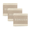 Borough Kitchen French Jacquard Tea Towel / Pack of 3 / Taupe
