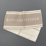 Borough Kitchen French Jacquard Tea Towel / Pack of 3 / Taupe