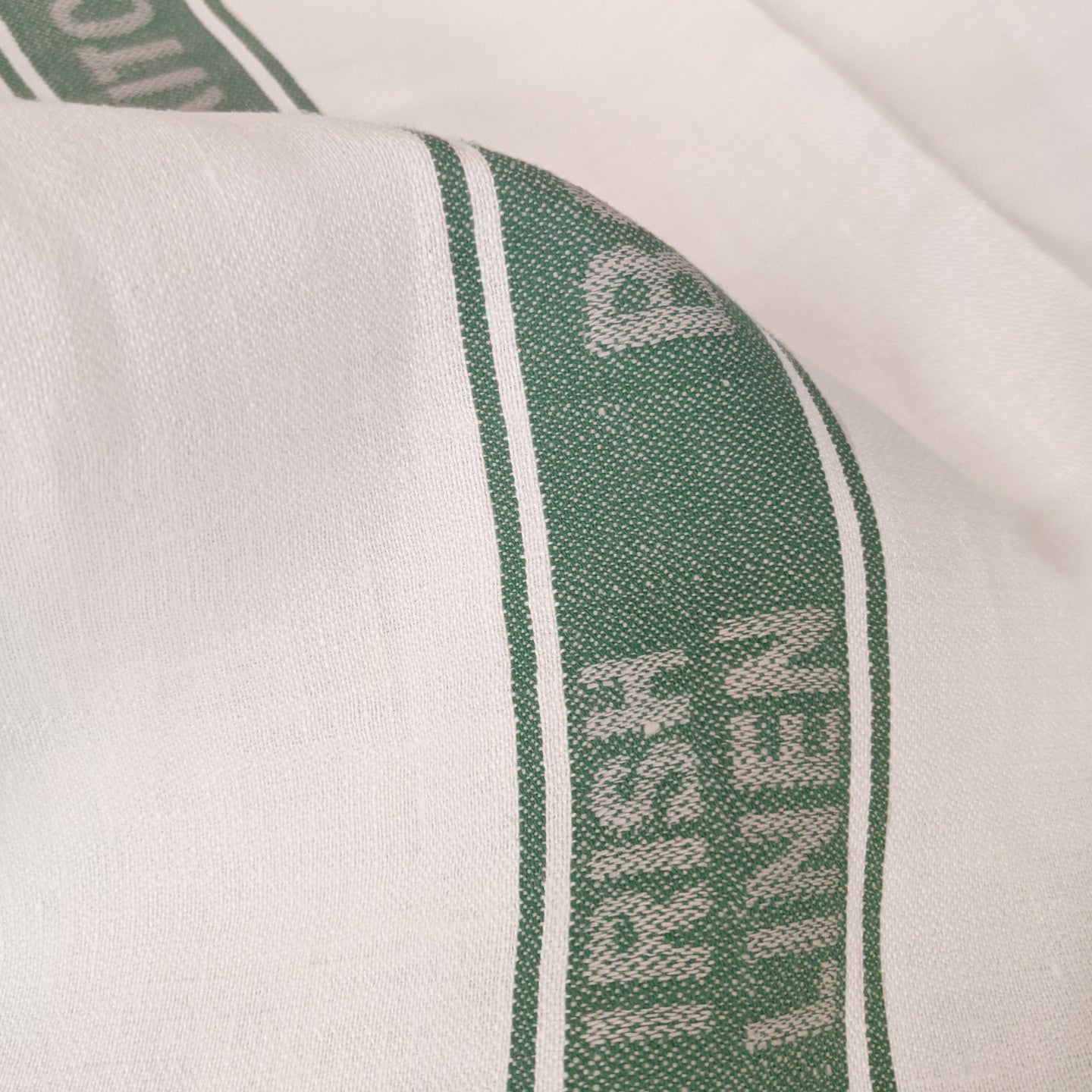 Borough Kitchen Irish Linen Tea Towel / Pack of 3 / Green