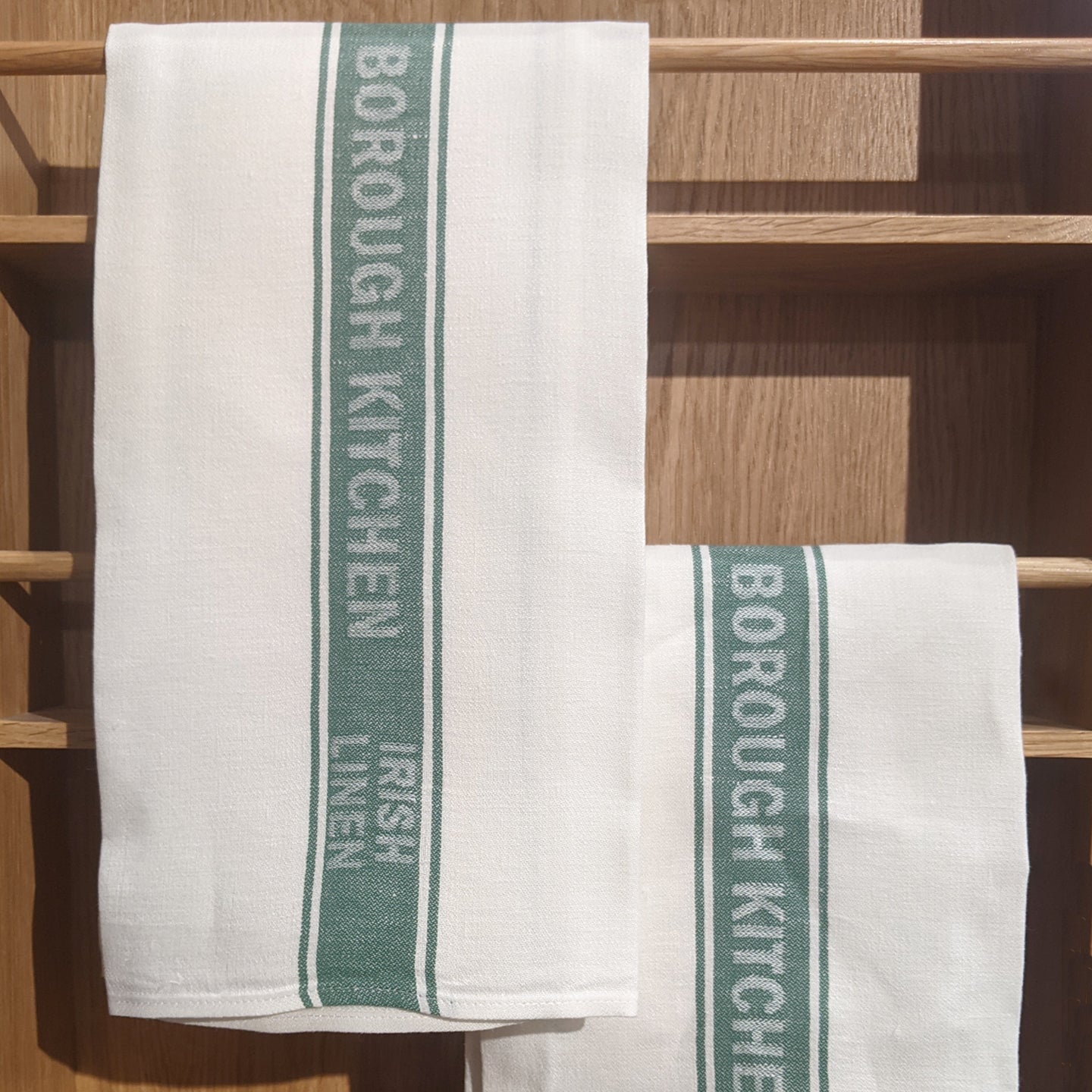 Borough Kitchen Irish Linen Tea Towel / Green