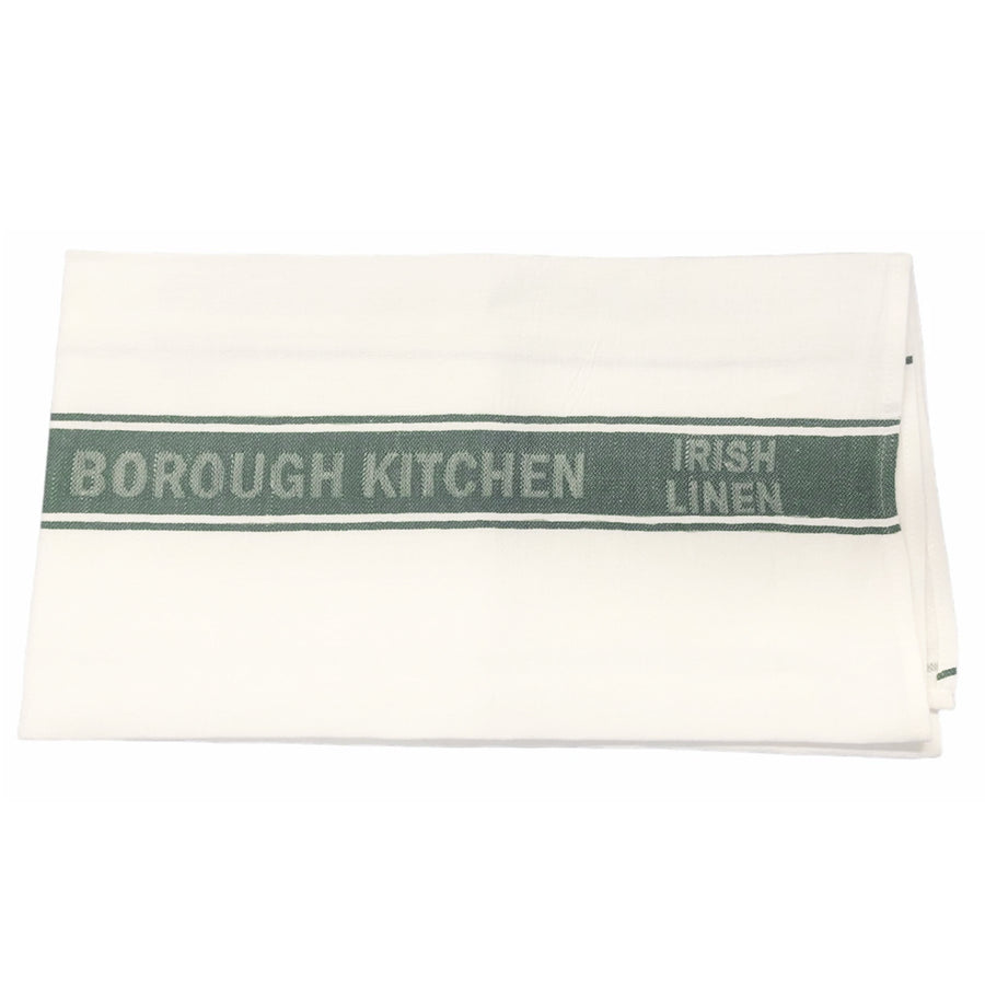 Borough Kitchen Irish Linen Tea Towel / Green