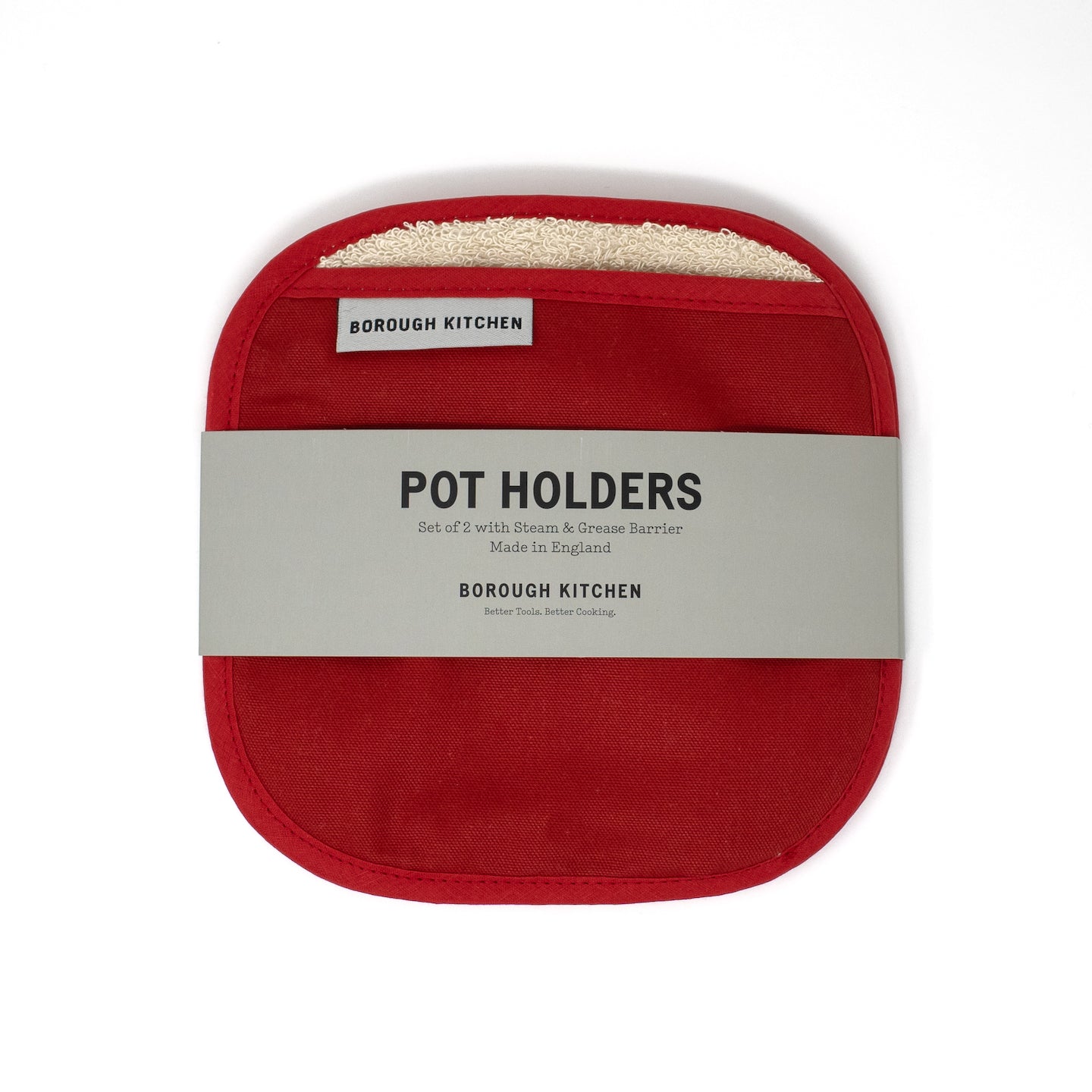 Borough Kitchen Pot Holder / Pack of 2 / Red