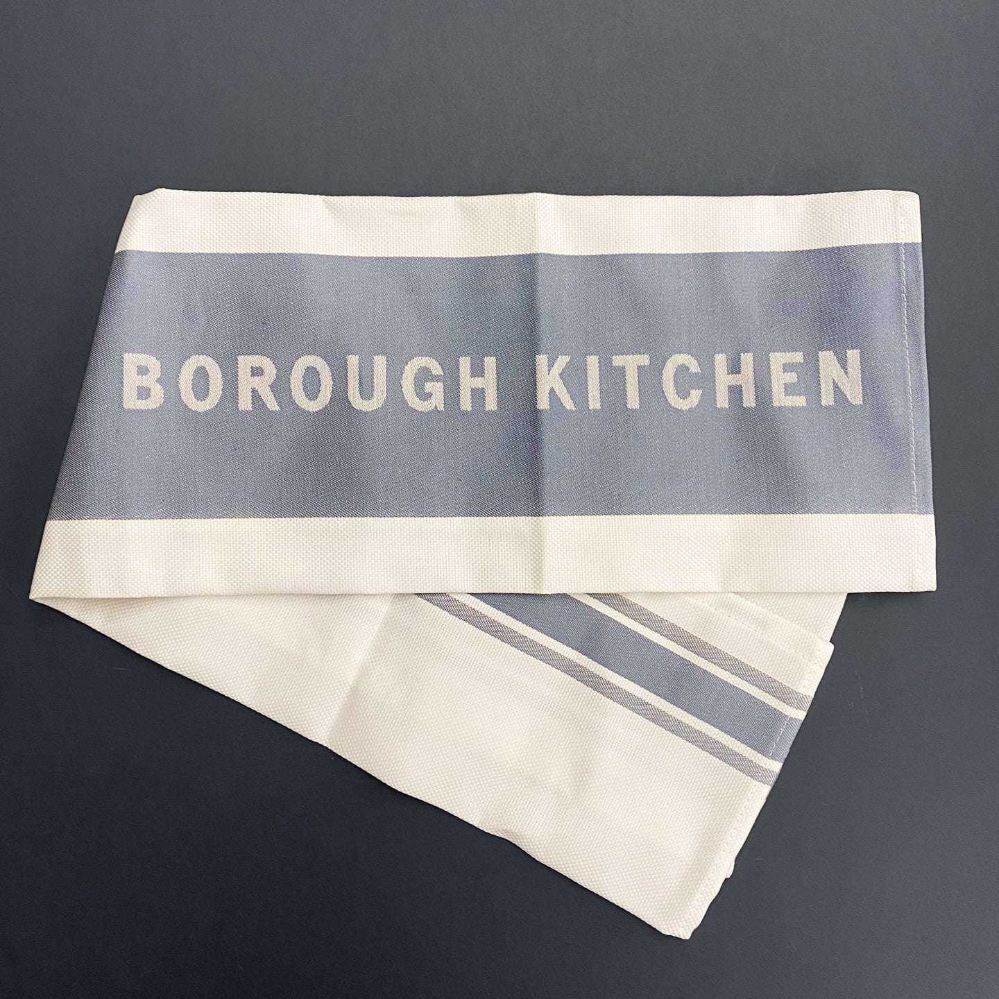 Borough Kitchen French Jacquard Tea Towel / Pack of 3 / Slate