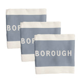 Borough Kitchen French Jacquard Tea Towel / Pack of 3 / Slate