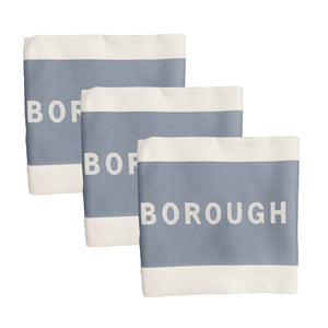 Borough Kitchen French Jacquard Tea Towel / Pack of 3 / Slate