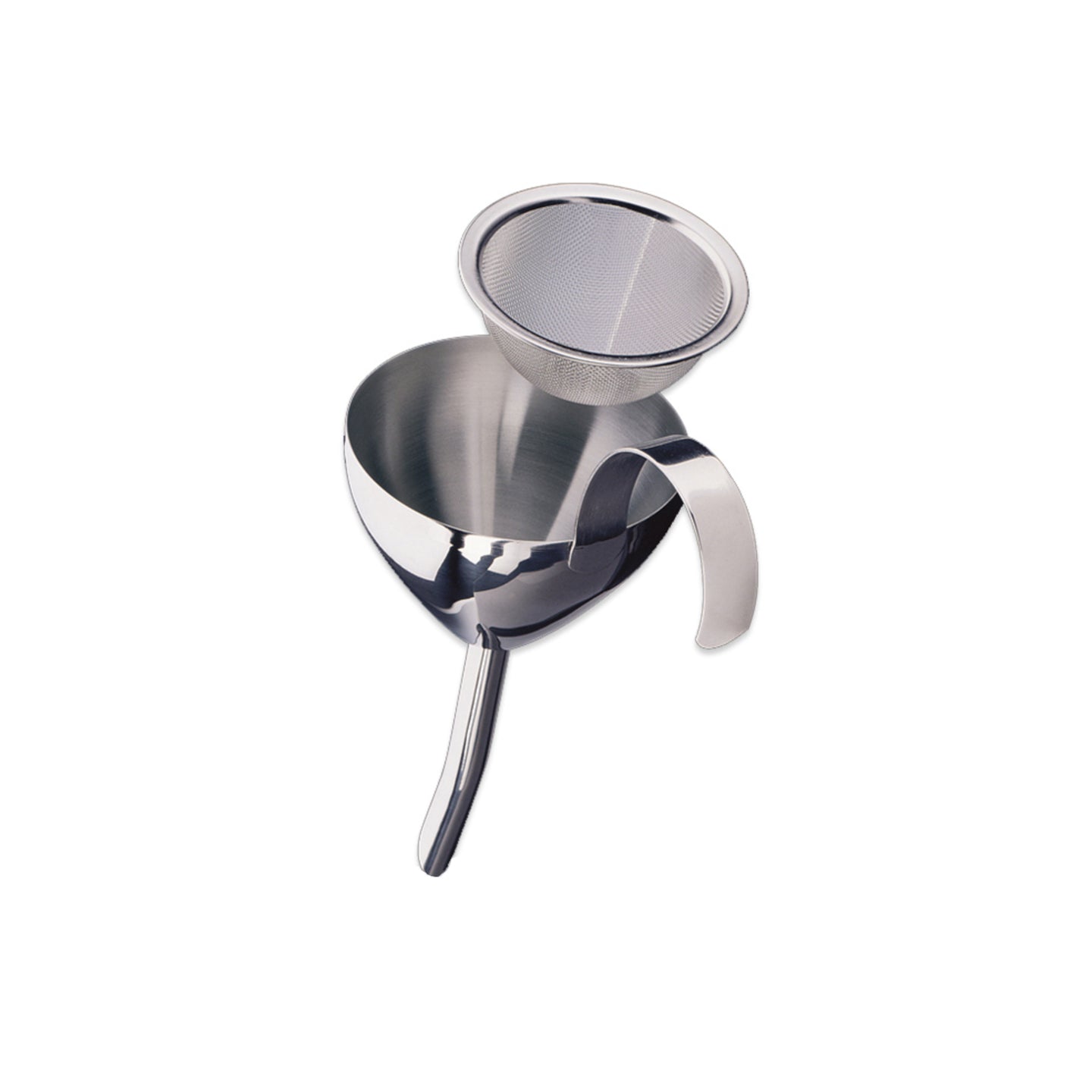 Cilio Stainless Steel Wine Funnel with Strainer