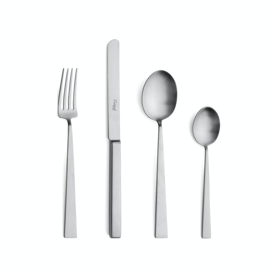 Cutipol Bauhaus 24 Piece Cutlery Set / Brushed Steel