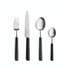 Cutipol Ebony 24 Piece Cutlery Set / Black and Stainless Steel