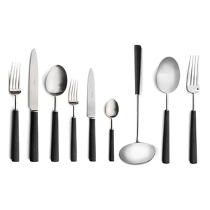 Cutipol Ebony 75 Piece Cutlery Set / Black and Stainless Steel