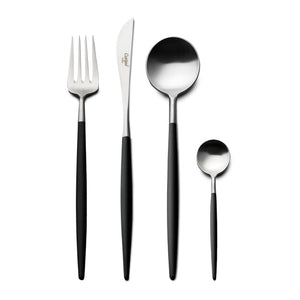 Cutipol Goa 24 Piece Cutlery Set / Black and Stainless Steel