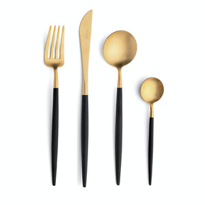 Cutipol Goa 24 Piece Cutlery Set / Black & Gold
