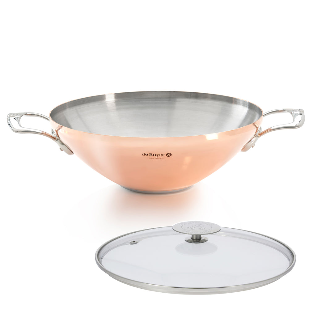 De Buyer Prima Matera SS Induction Wok with Lid / 32cm