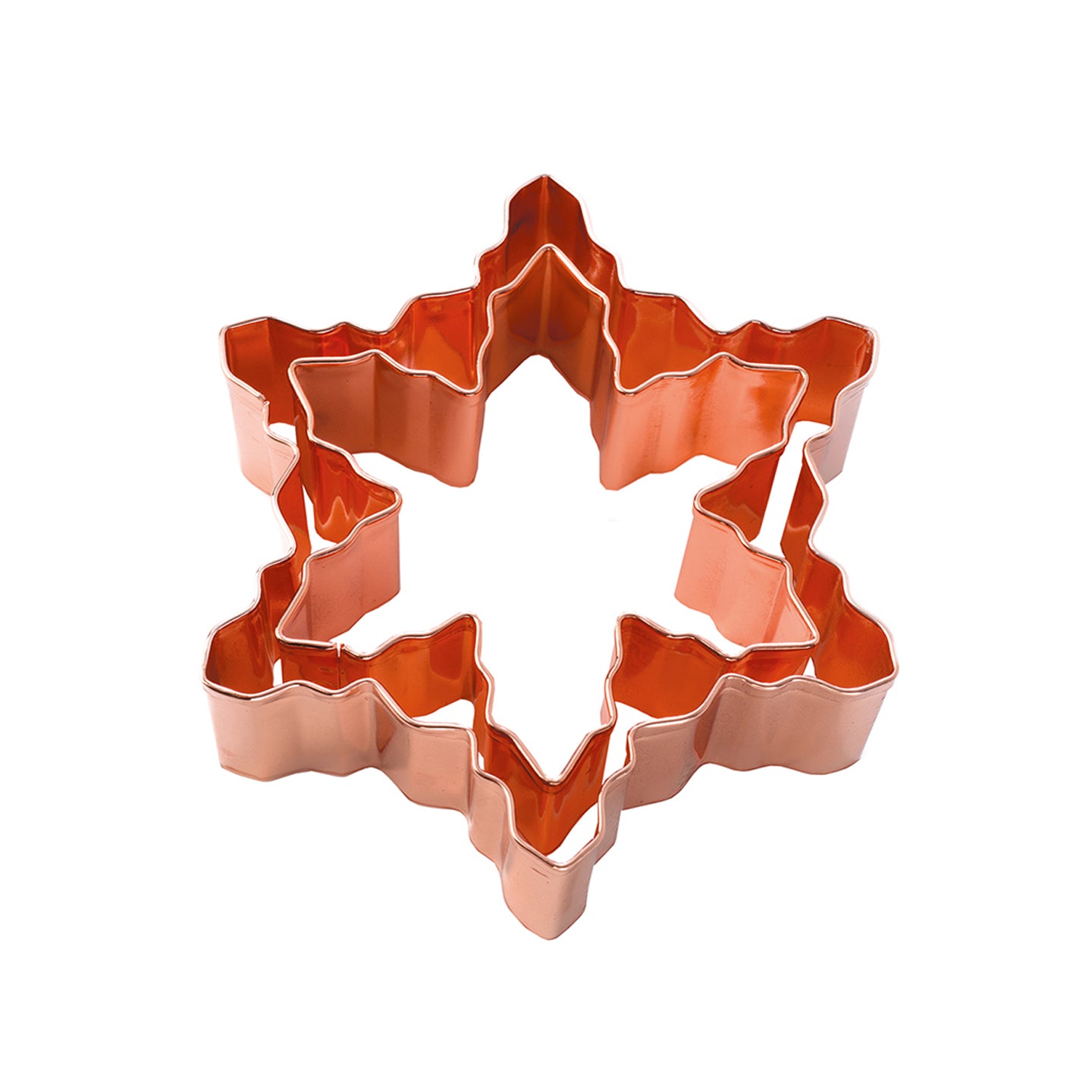 Double Copper Cookie Cutter / Snowflake **