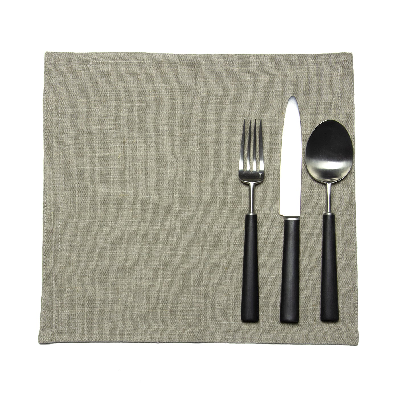 Emilia Natural Linen Placemat / 30x30cm / Pack of 4